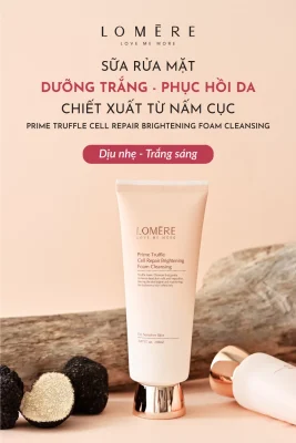 thông tin Sữa Rửa Mặt LOMERE Prime Truffle Cell Dưỡng Trắng, Phục Hồi Da 150ml